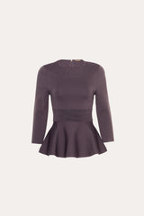 Milano Sculpt Contour Waist Top | Elie Tahari COCOA