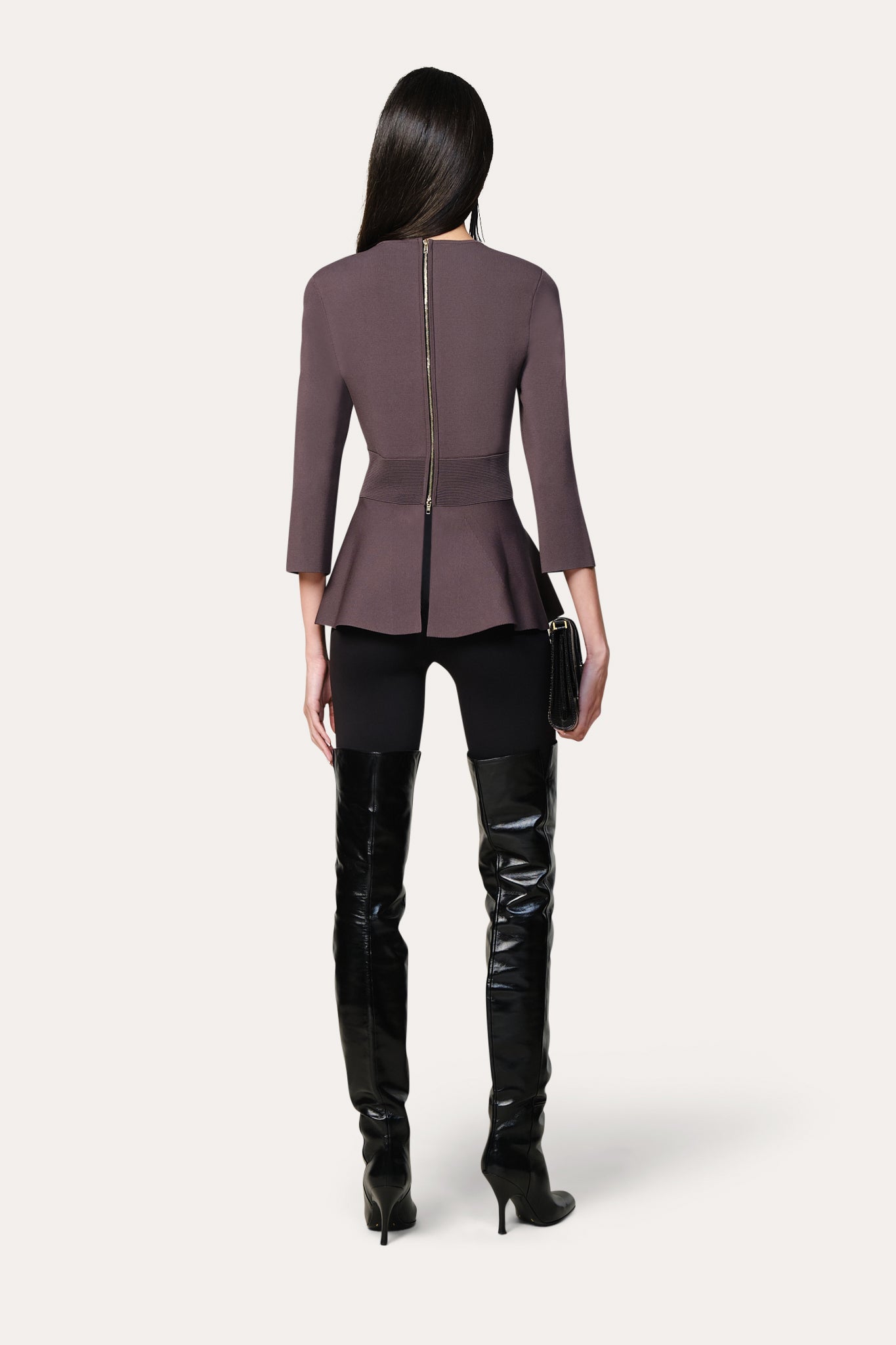 Milano Sculpt Contour Waist Top | Elie Tahari COCOA