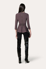Milano Sculpt Contour Waist Top | Elie Tahari COCOA