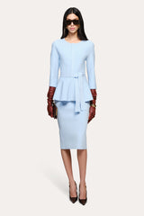 Blair Milano Sculpt Peplum Top | Elie Tahari ICE BLUE