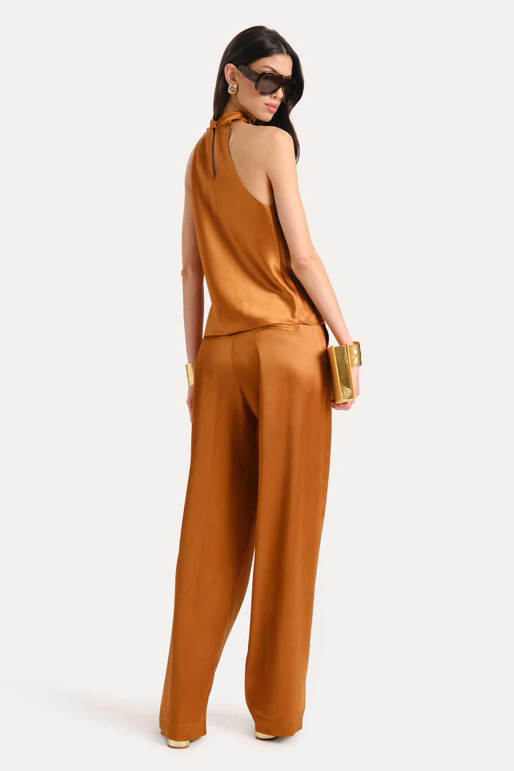 Shira Asymmetric Drape Top | Elie Tahari LATTE BRONZE
