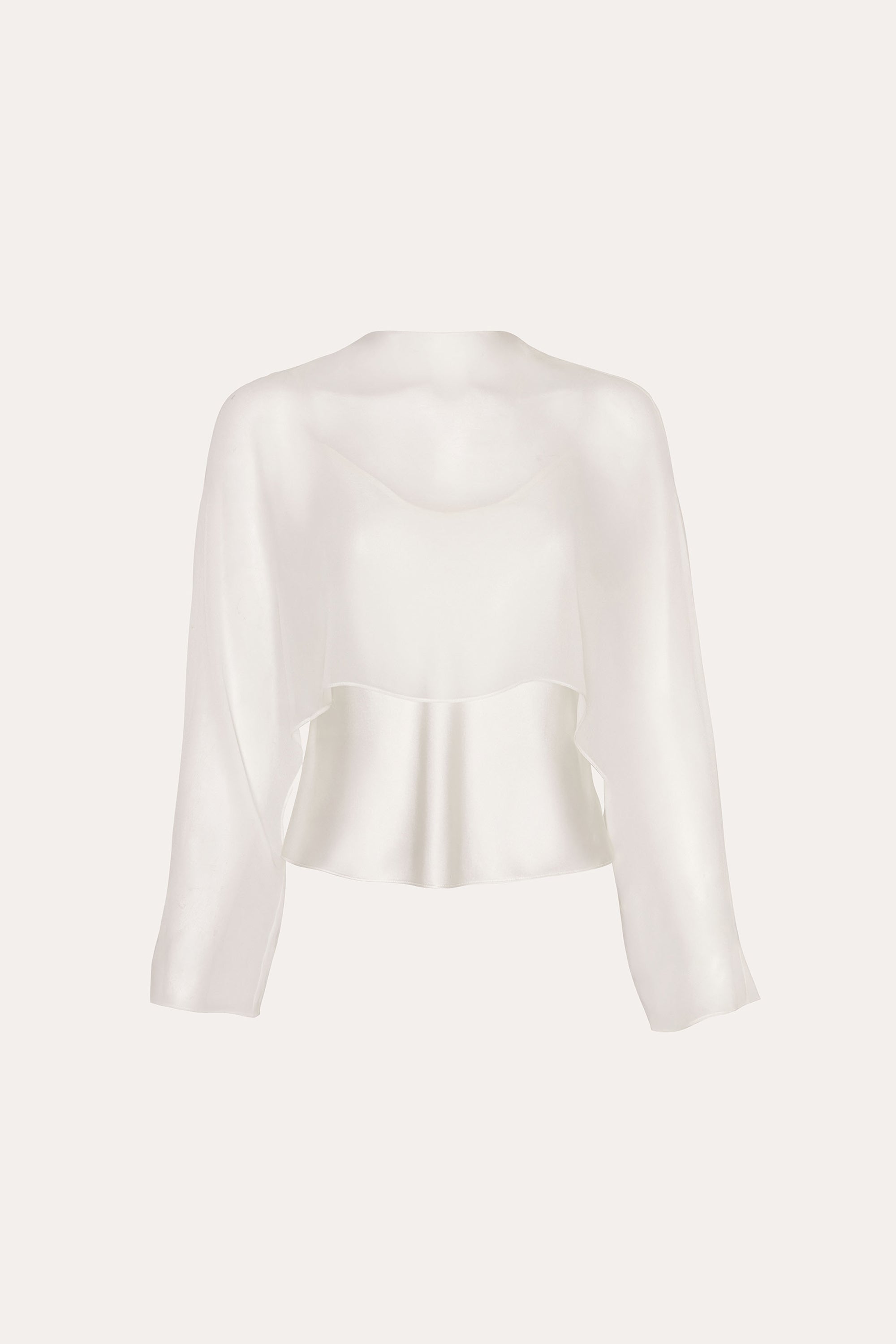Sienna Silk Overlay Blouse | Elie Tahari CAMELLIA VEIL