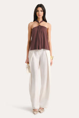 Lila Halterneck Top | Elie Tahari VINTAGE ROUGE