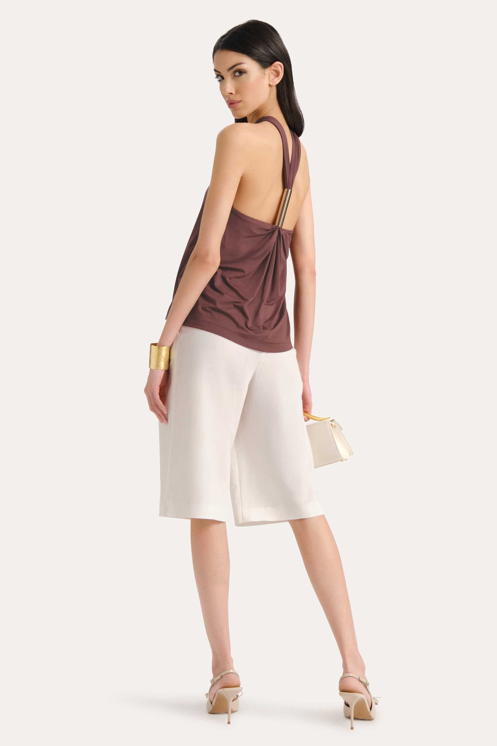 Lila Halterneck Top | Elie Tahari VINTAGE ROUGE