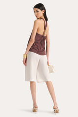 Lila Halterneck Top | Elie Tahari VINTAGE ROUGE