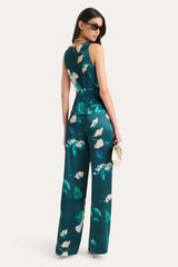Delilah Floral Silk Halterneck Top | Elie Tahari AZURE GARDEN