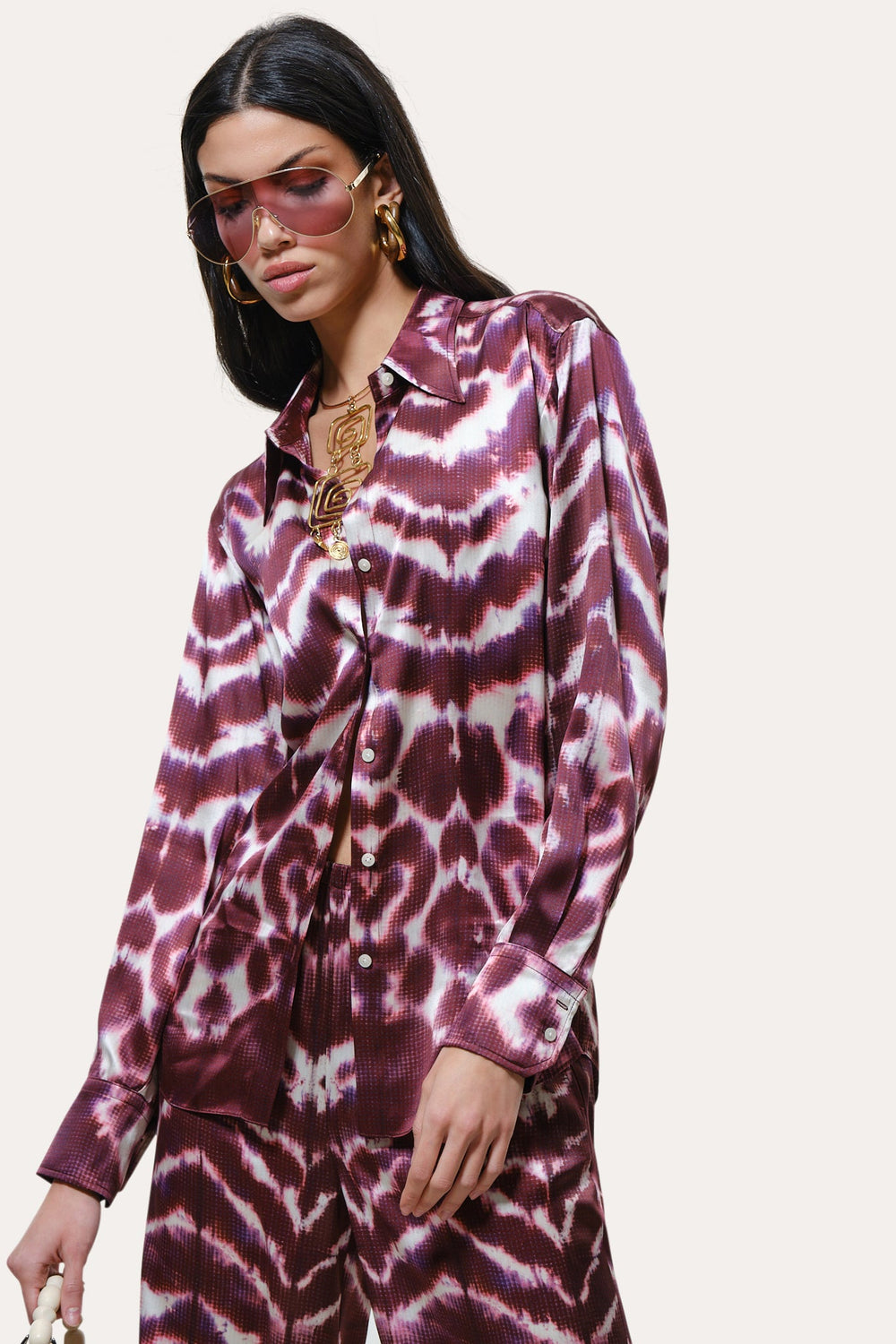 Lila Ikat Silk Button Down | Elie Tahari IKAT