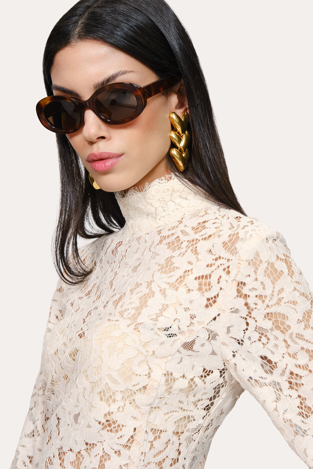 Isabella Lace Top | Elie Tahari CAMELLIA VEIL