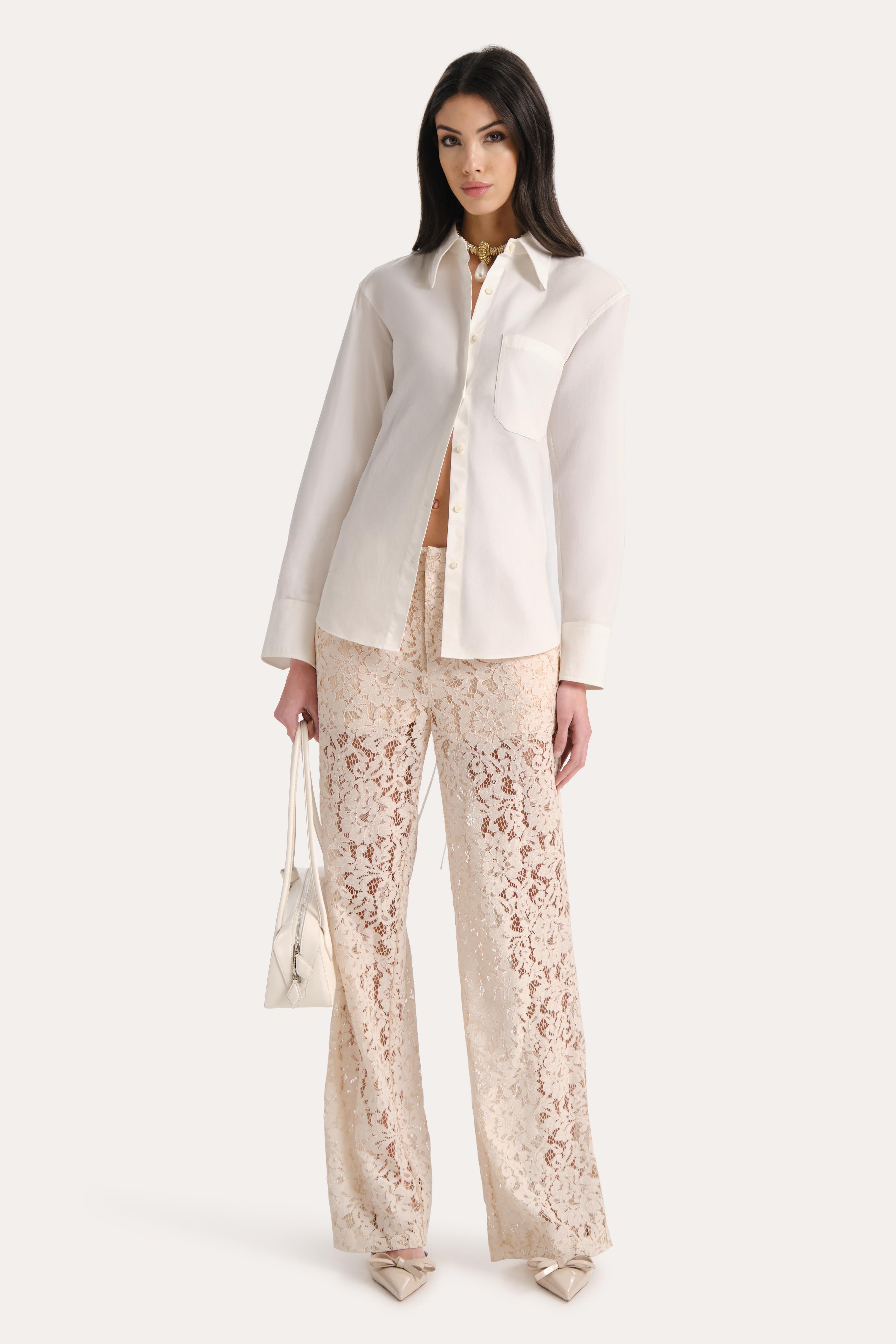 Mari Cotton Poplin Button Down | Elie Tahari WHITE