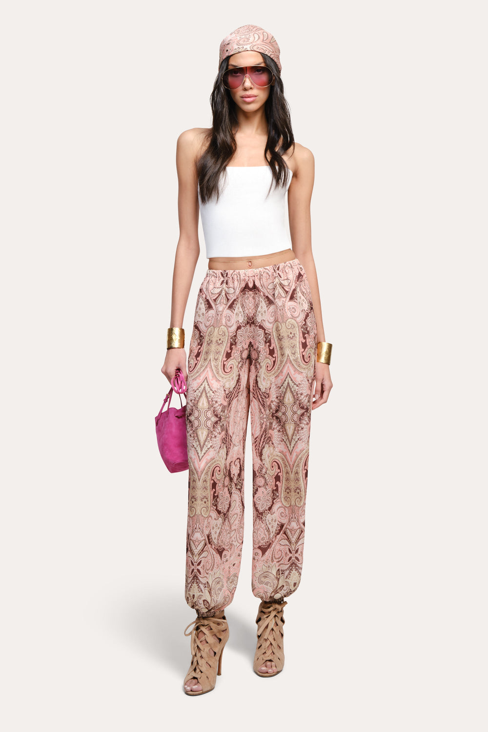 Annie Silk Palazzo Pant | Elie Tahari ARABESQUE PRINT