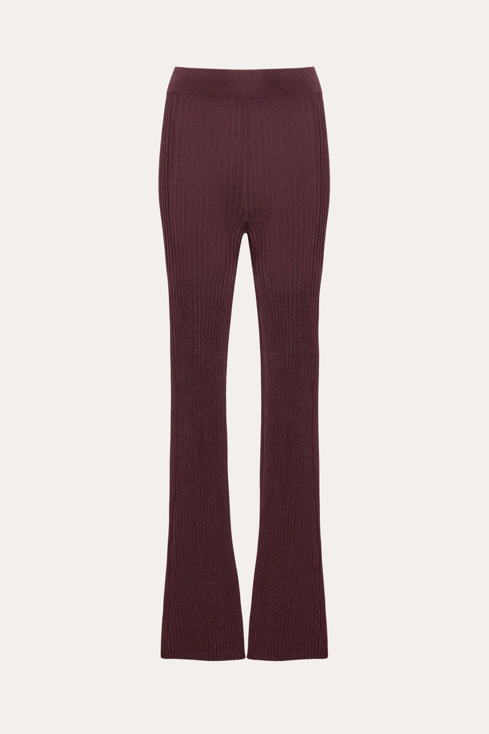 Roxanne Ribbed Flare Pant | Elie Tahari PORT WINE