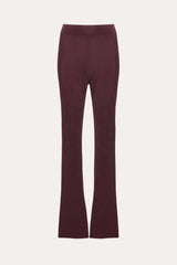 Roxanne Ribbed Flare Pant | Elie Tahari PORT WINE
