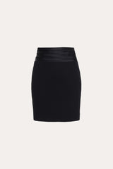 Roxy Japanese Crepe Tuxedo Skirt | Elie Tahari BLACK