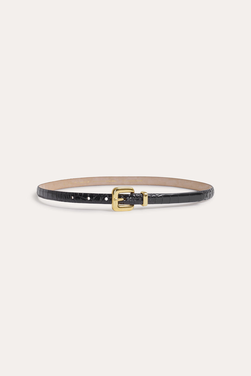 Reese Croco Belt | Elie Tahari BLACK-GOLD