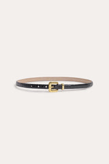 Reese Croco Belt | Elie Tahari BLACK-GOLD
