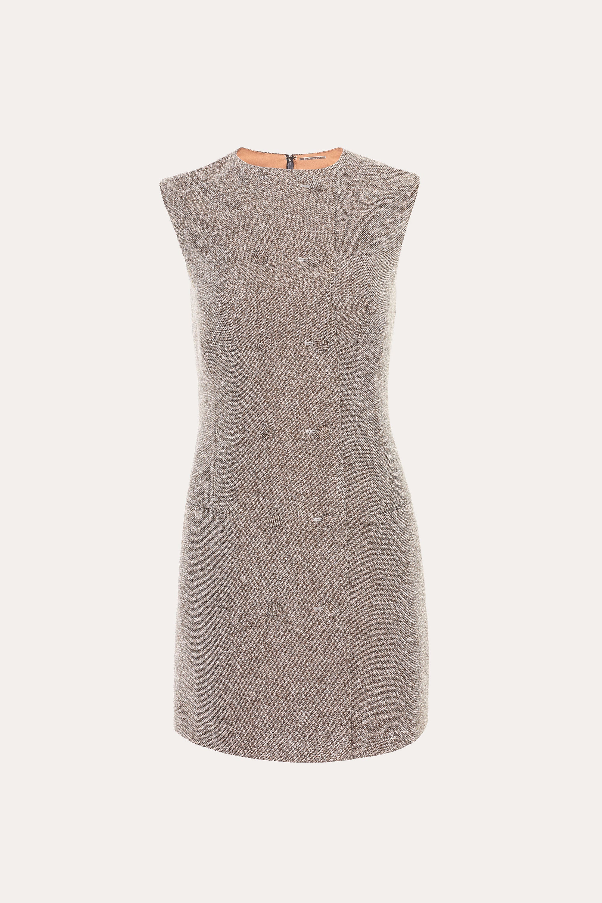 Cécile Bouclé Button Dress | Elie Tahari BROWN MELANGE