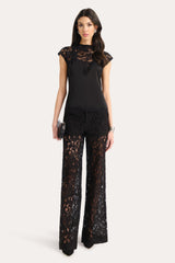 Elara Lace Top | Elie Tahari BLACK