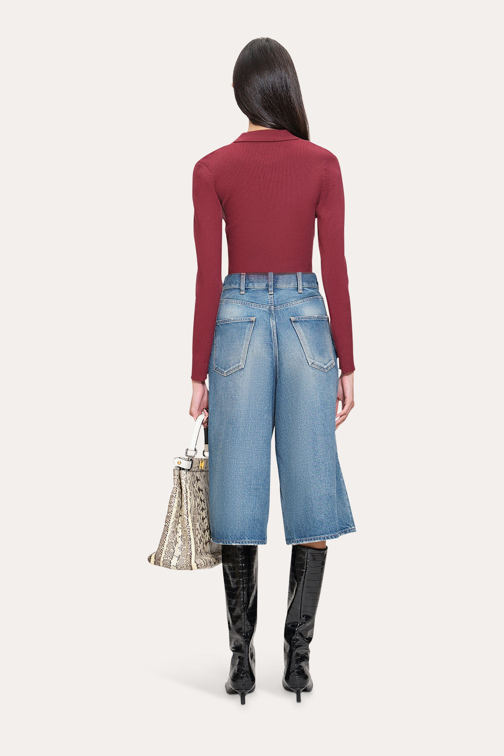 Classic Knitted Polo | Elie Tahari MULBERRY