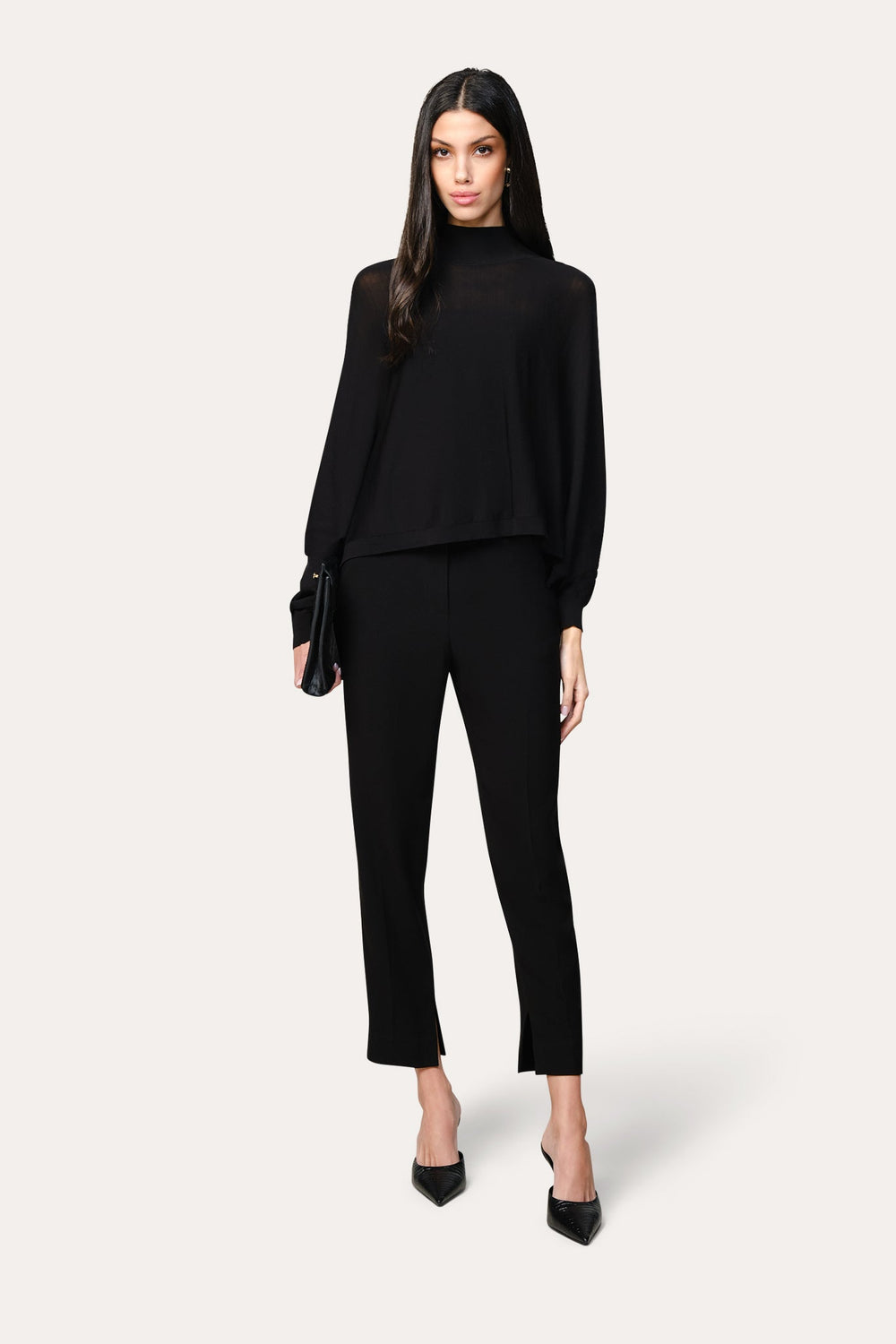 Overlay Two Piece Tube Top Sweater | Elie Tahari BLACK