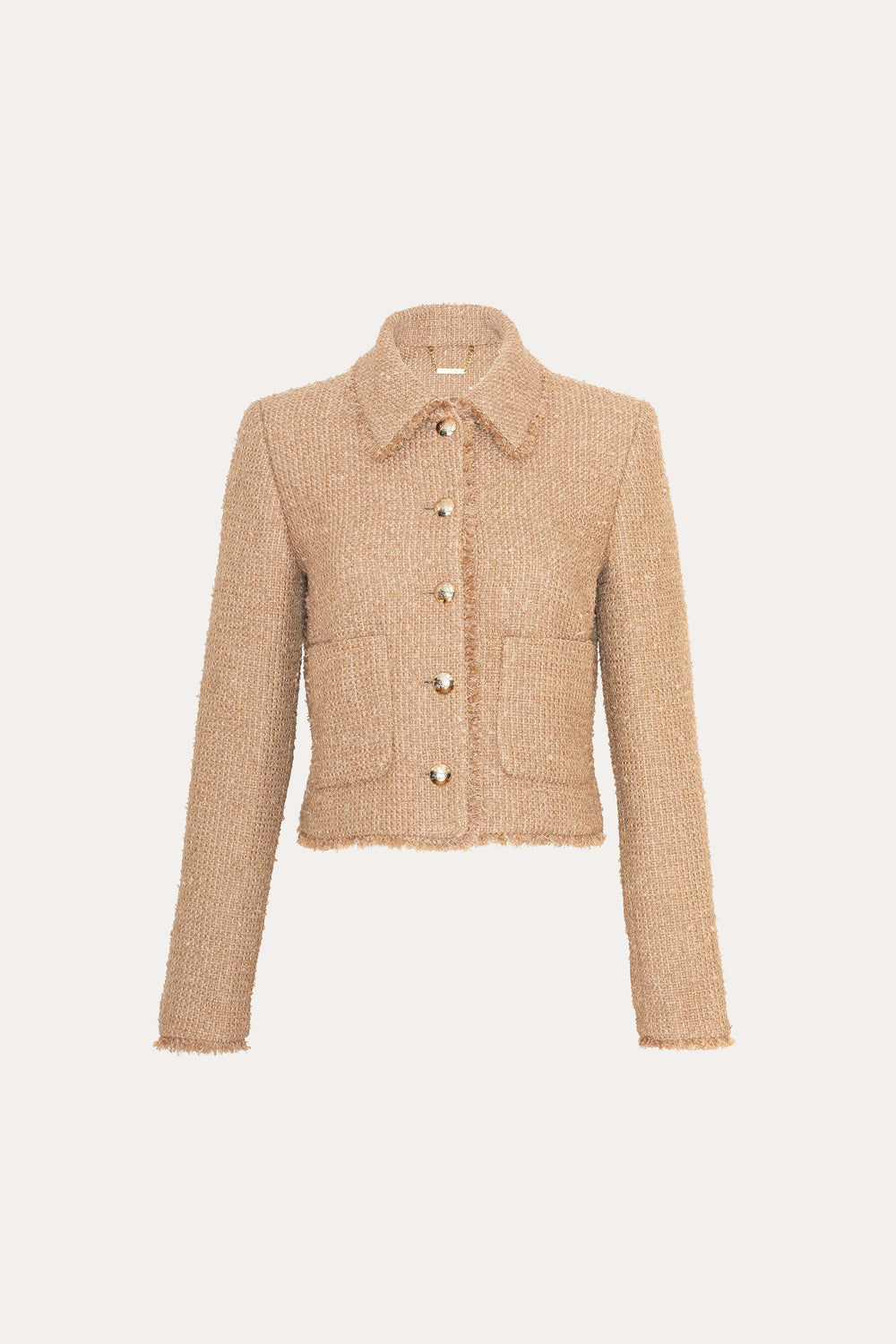Boucle Tweed Jacket | Elie Tahari CAMEL MULTI