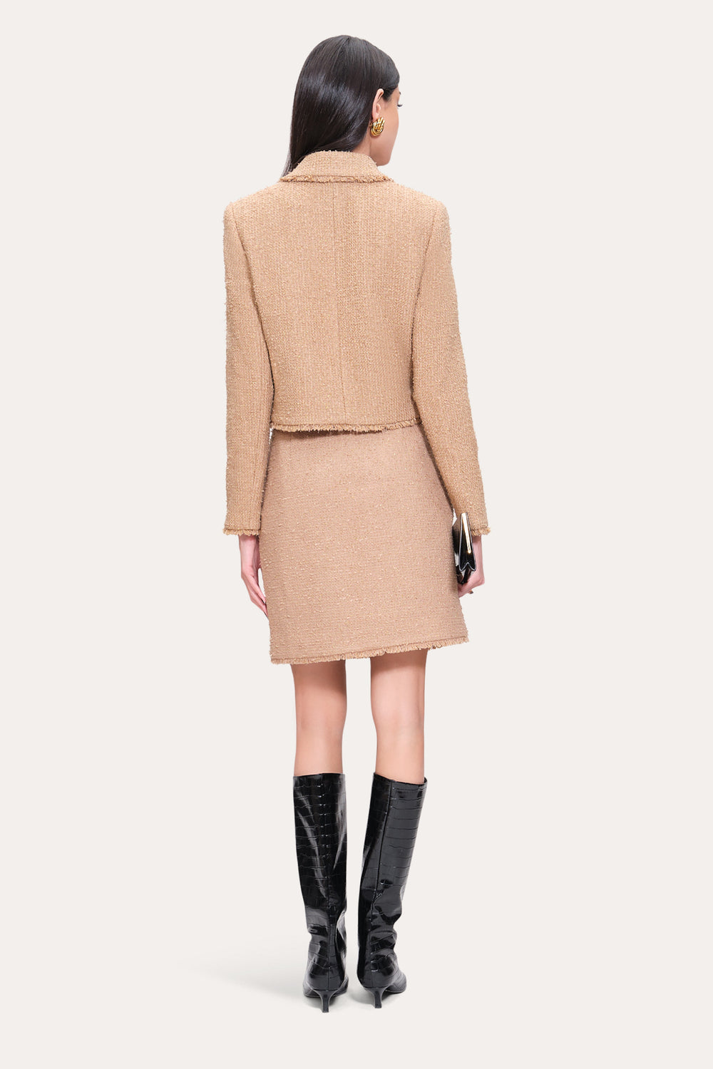 Boucle Tweed Jacket | Elie Tahari CAMEL MULTI