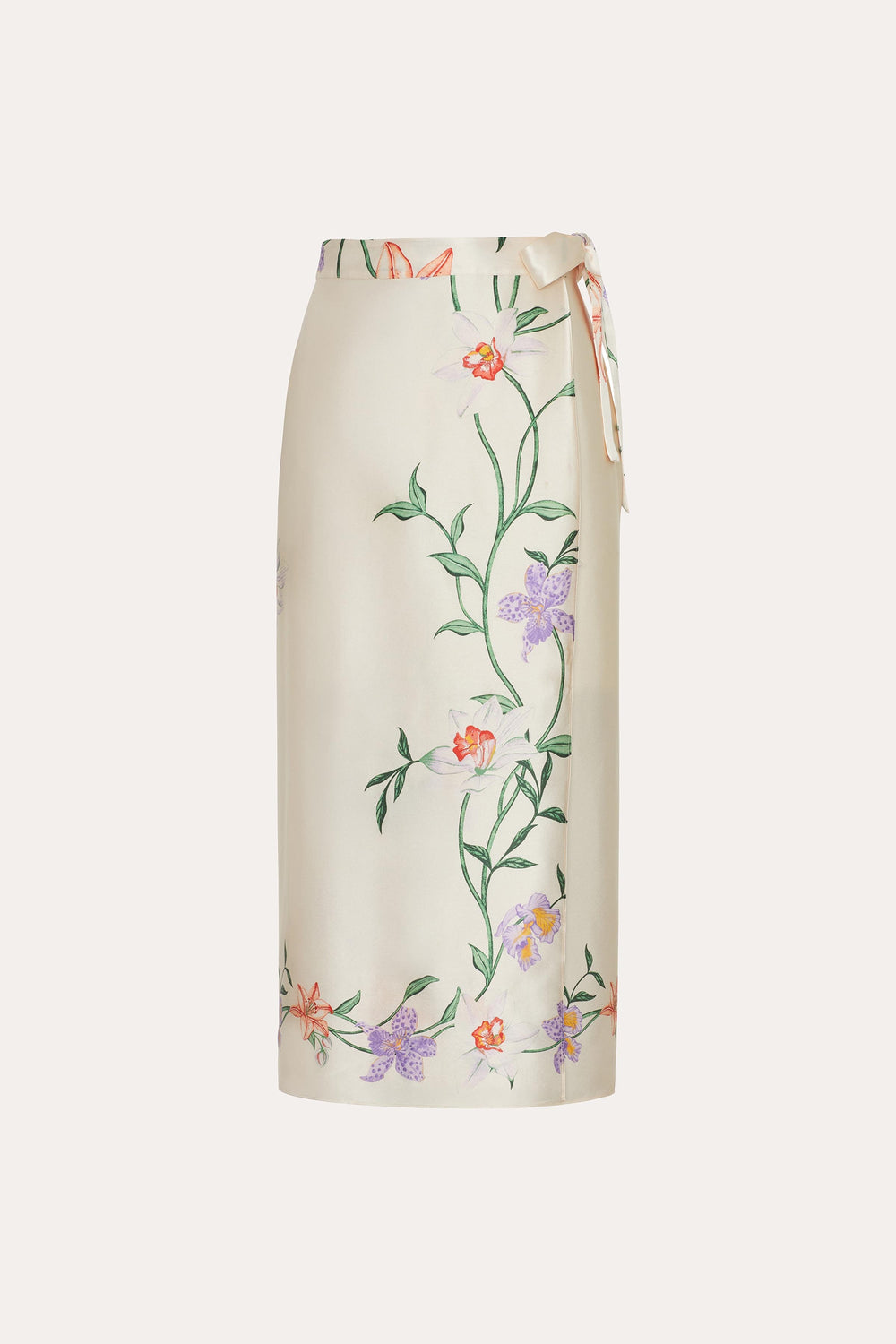 Frances Floral Silk Midi Skirt | Elie Tahari PETALE D'ORO