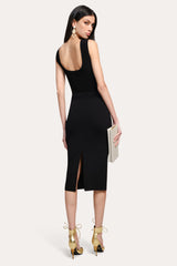 Sylvie Milano Pointelle Midi Dress | Elie Tahari BLACK