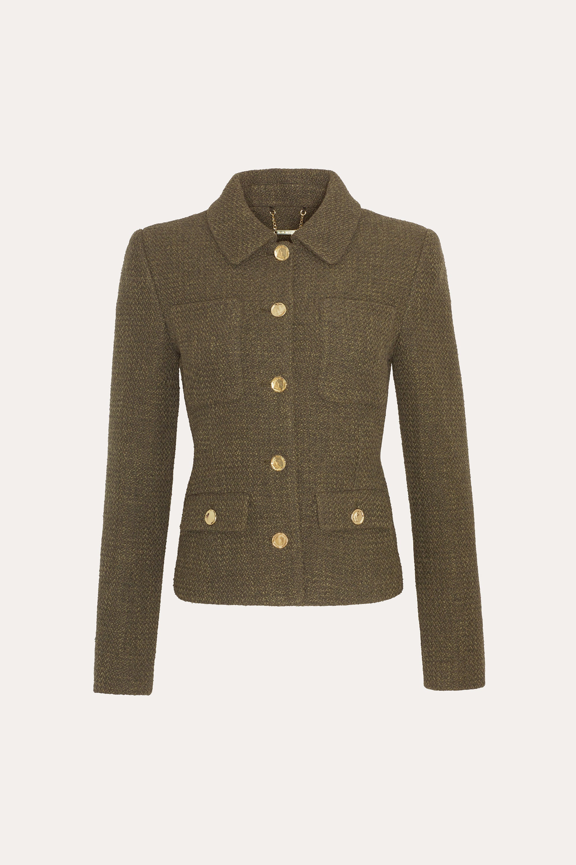 Ella Tweed Jacket | Elie Tahari OLIVE
