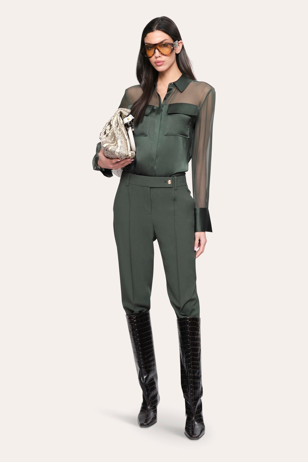 Jasmine Cigarette Pant | Elie Tahari DARK WILLOW