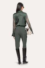 Jasmine Cigarette Pant | Elie Tahari DARK WILLOW