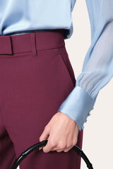 Mia Wide Pant | Elie Tahari PLUM