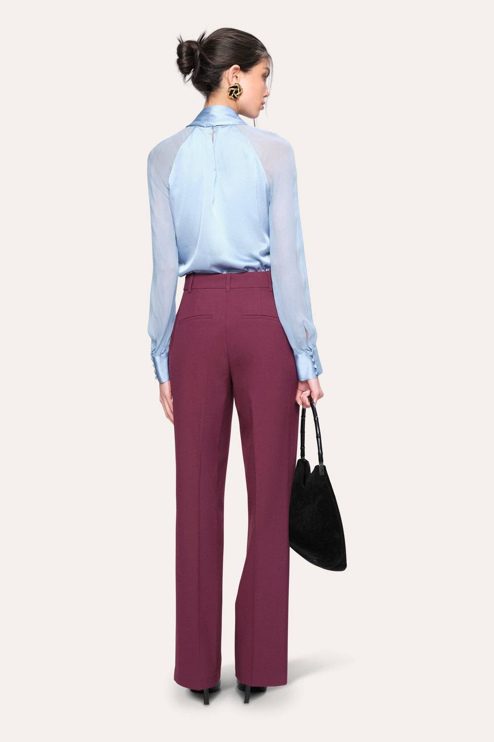 Mia Wide Pant | Elie Tahari PLUM