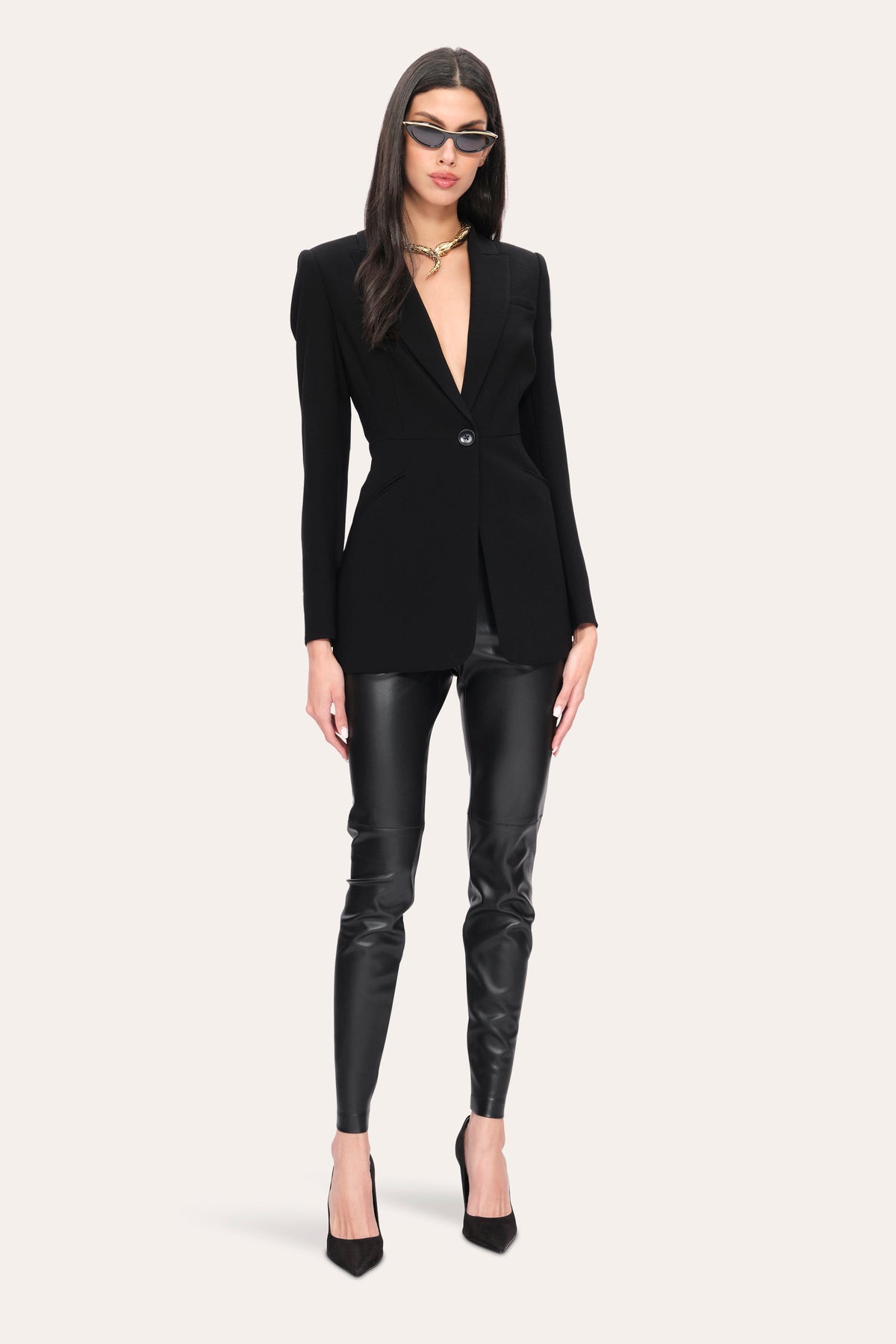 Vegan Leather Legging | Elie Tahari BLACK