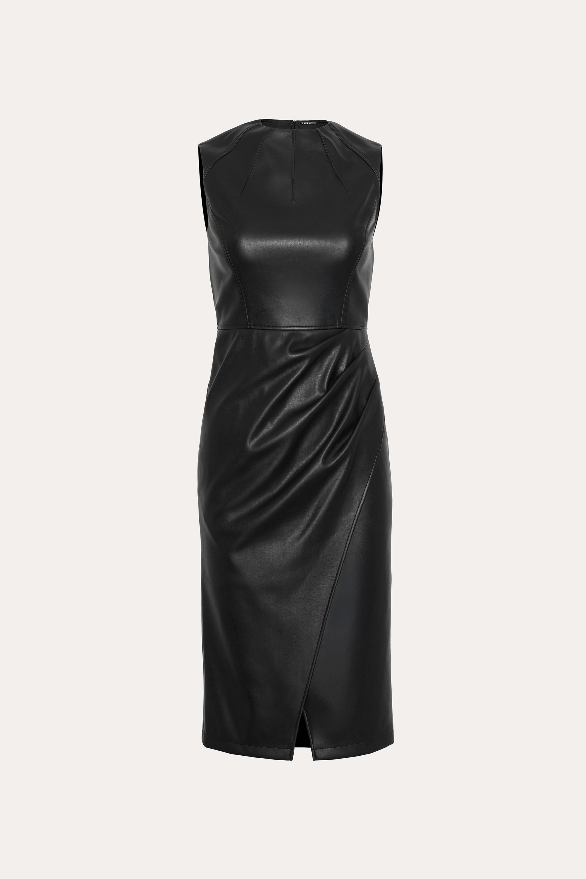 Vegan Leather Dress | Elie Tahari BLACK