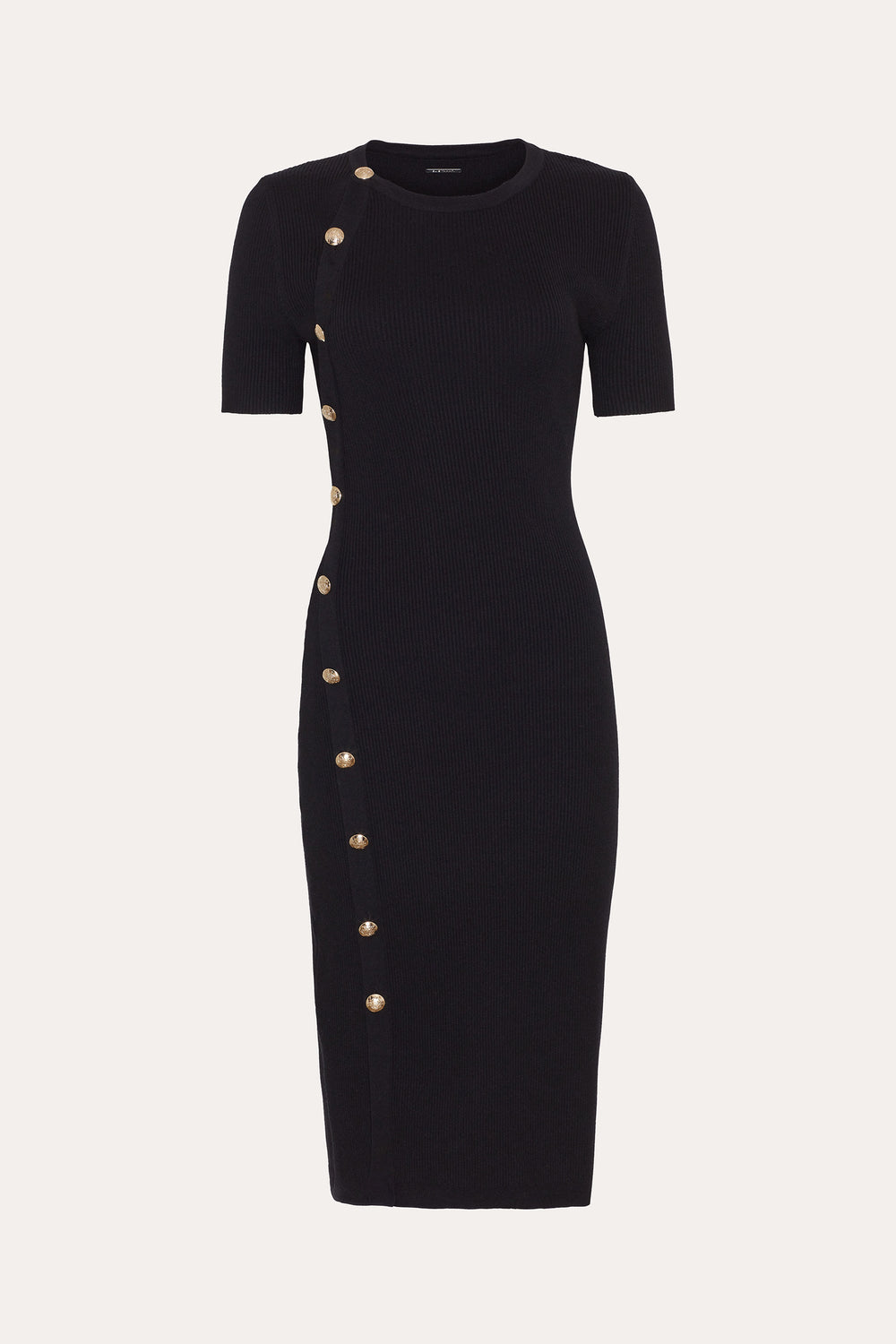 Bella Ribbed Dress | Elie Tahari BLACK