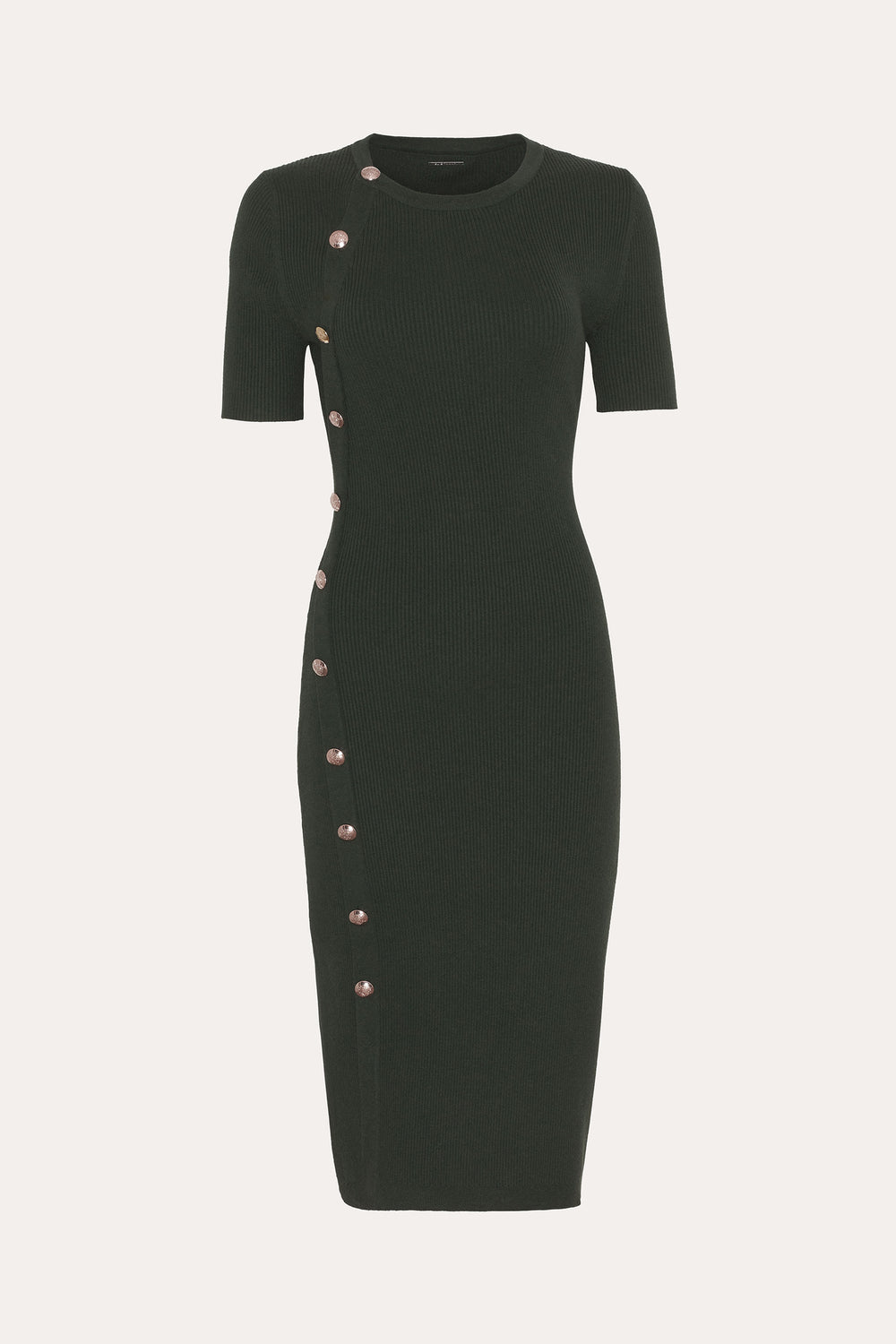 Bella Ribbed Dress | Elie Tahari DARK WILLOW