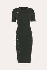 Bella Ribbed Dress | Elie Tahari DARK WILLOW