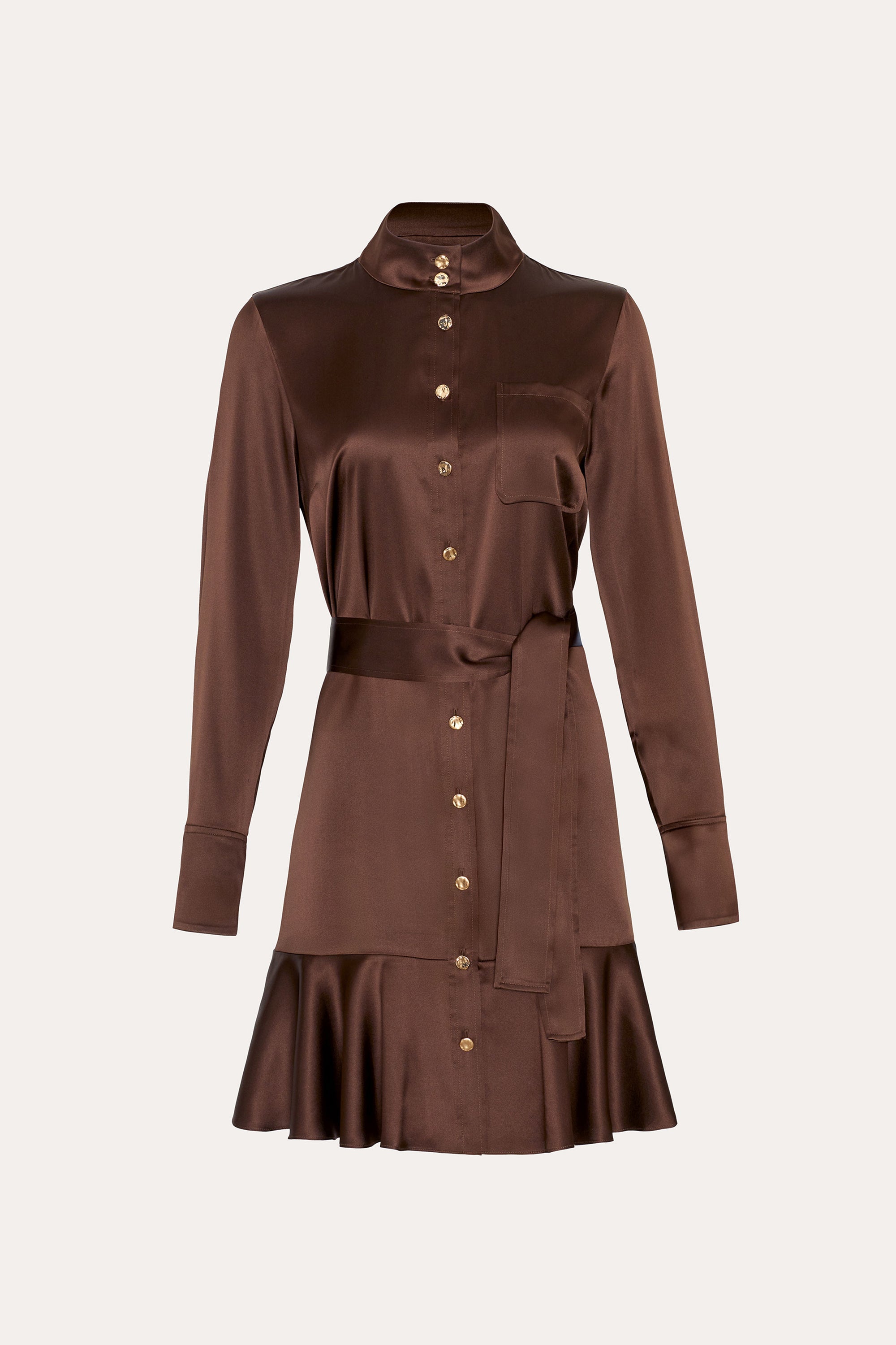 Silk Satin Dress | Elie Tahari ESPRESSO
