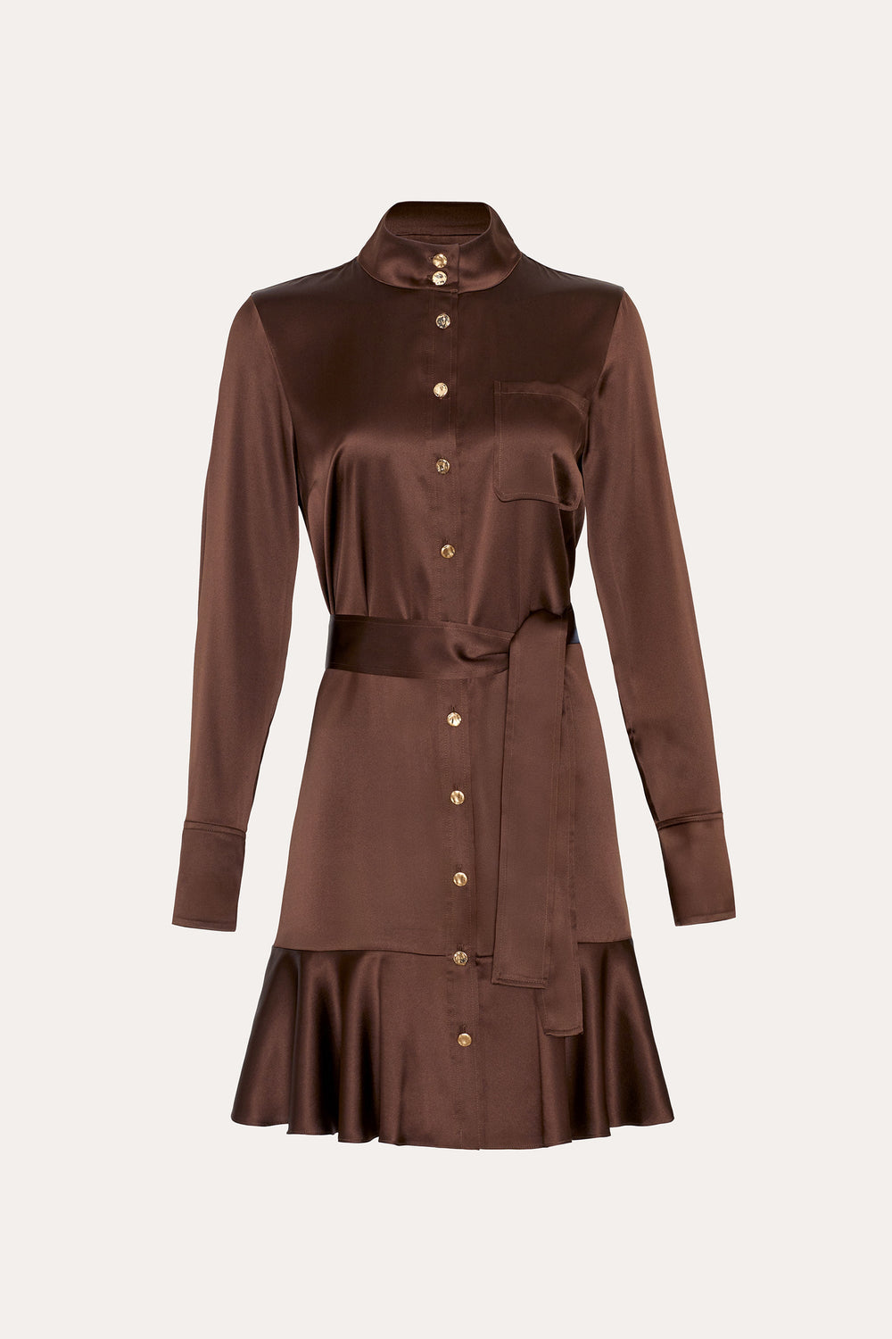 Silk Satin Dress | Elie Tahari ESPRESSO