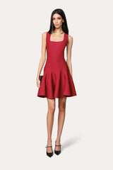 Milano Sculpt Sleeveless Flare Dress | Elie Tahari LACQUER RED