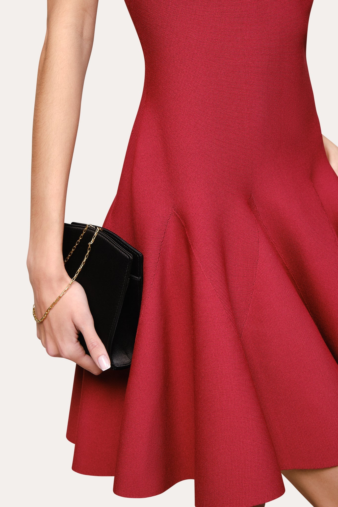 Milano Sculpt Sleeveless Flare Dress | Elie Tahari LACQUER RED