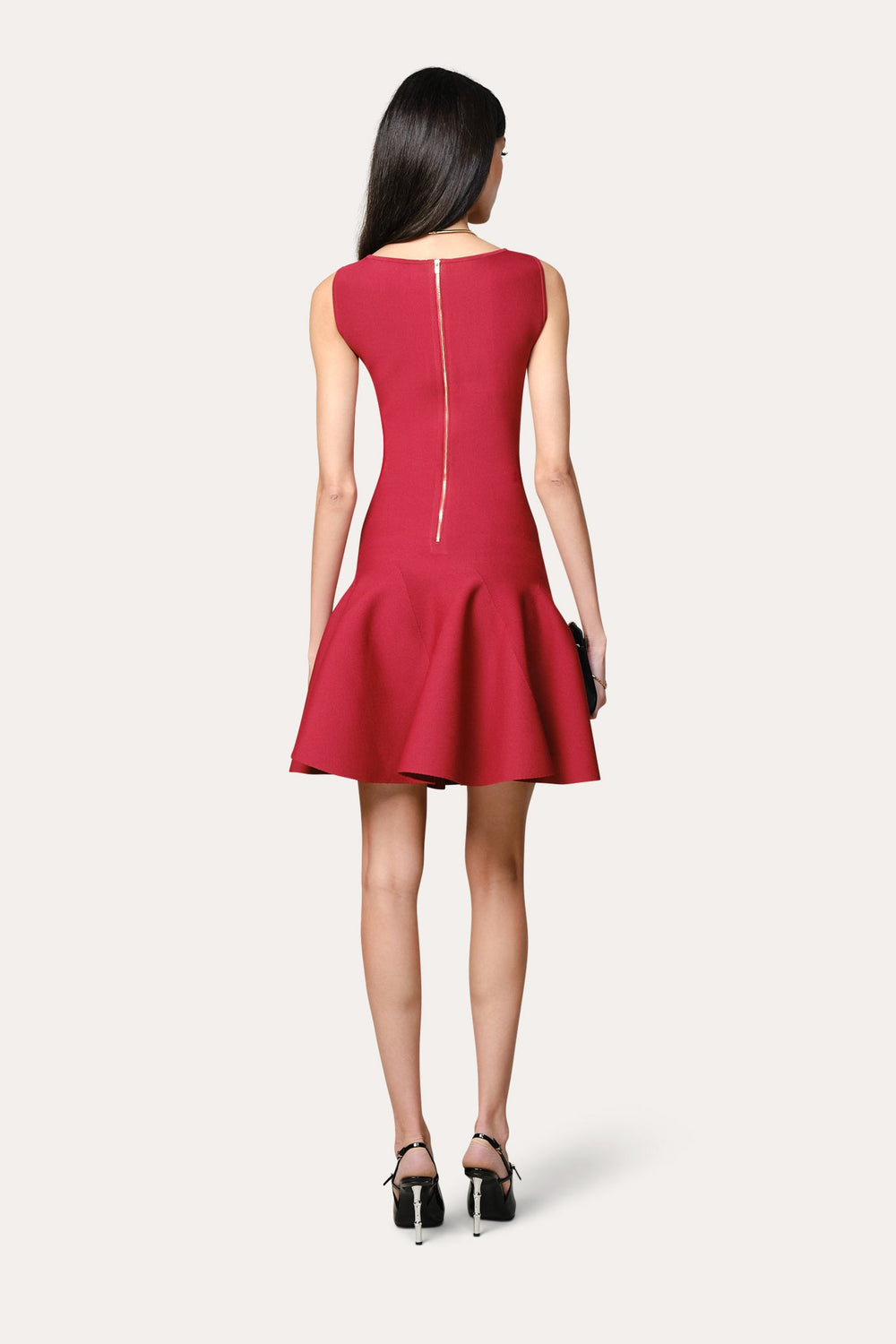 Milano Sculpt Sleeveless Flare Dress | Elie Tahari LACQUER RED