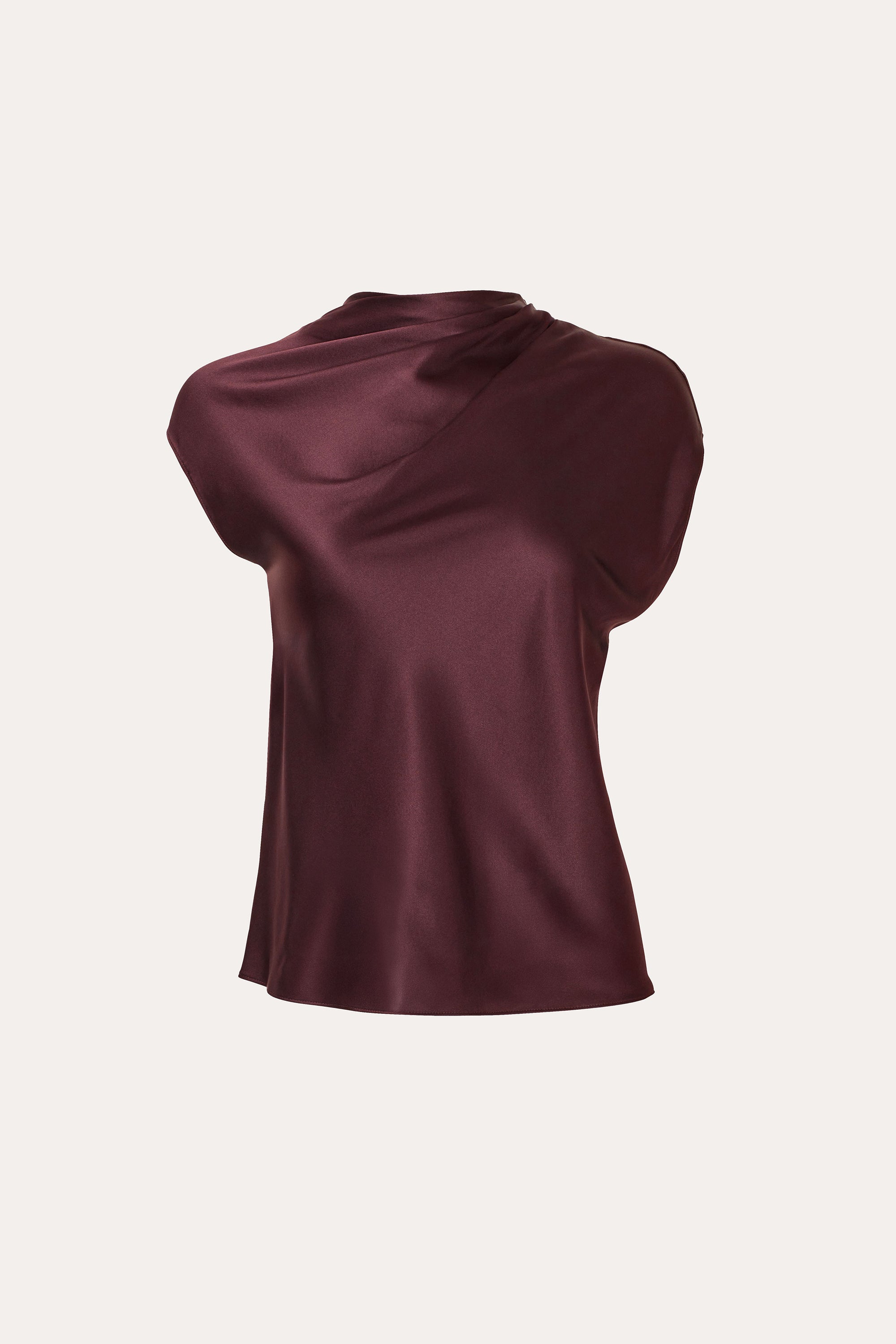 Diane Silk Draped Blouse | Elie Tahari AUBERGINE