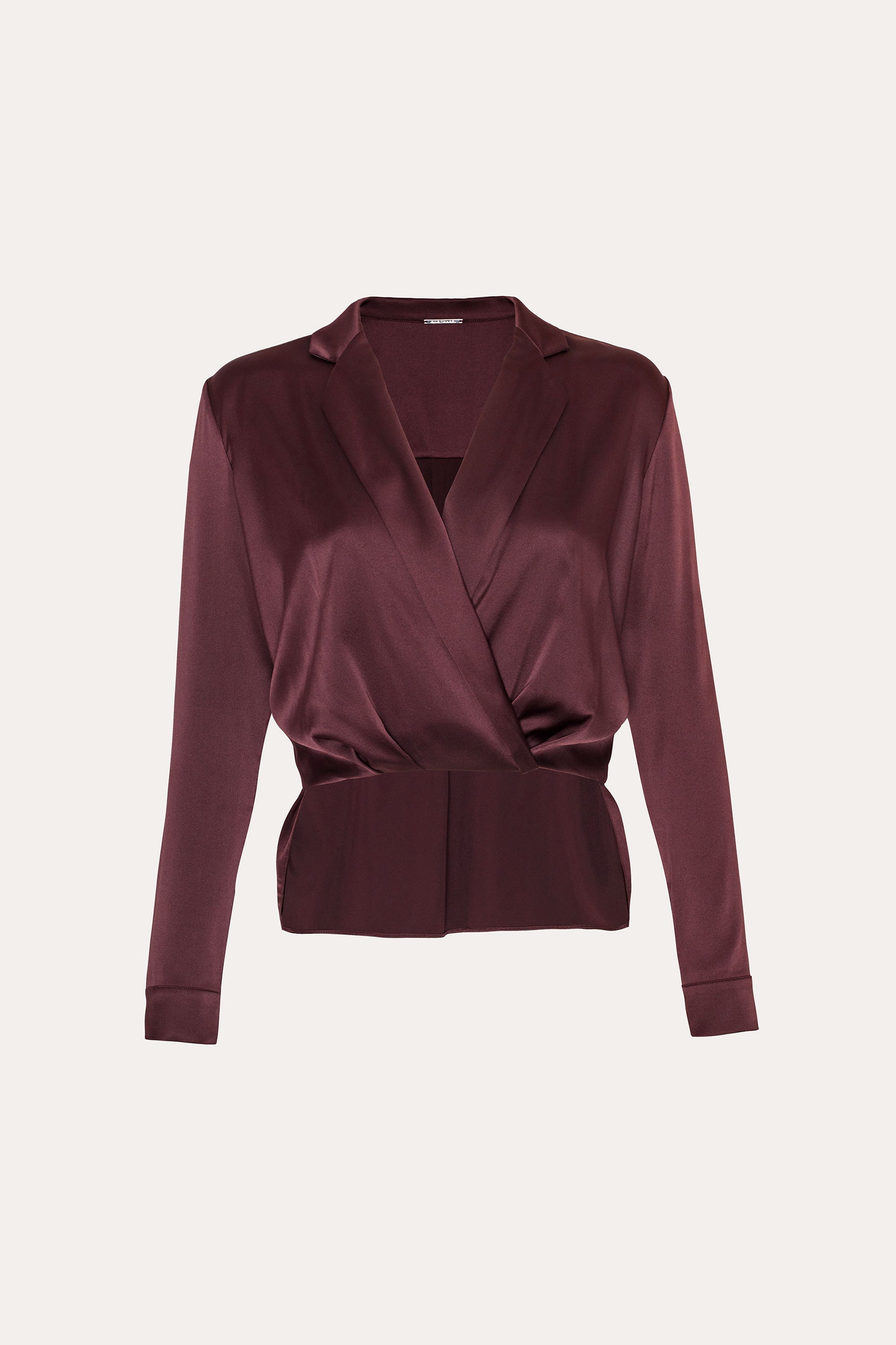 Violette Silk Satin Blouse | Elie Tahari AUBERGINE