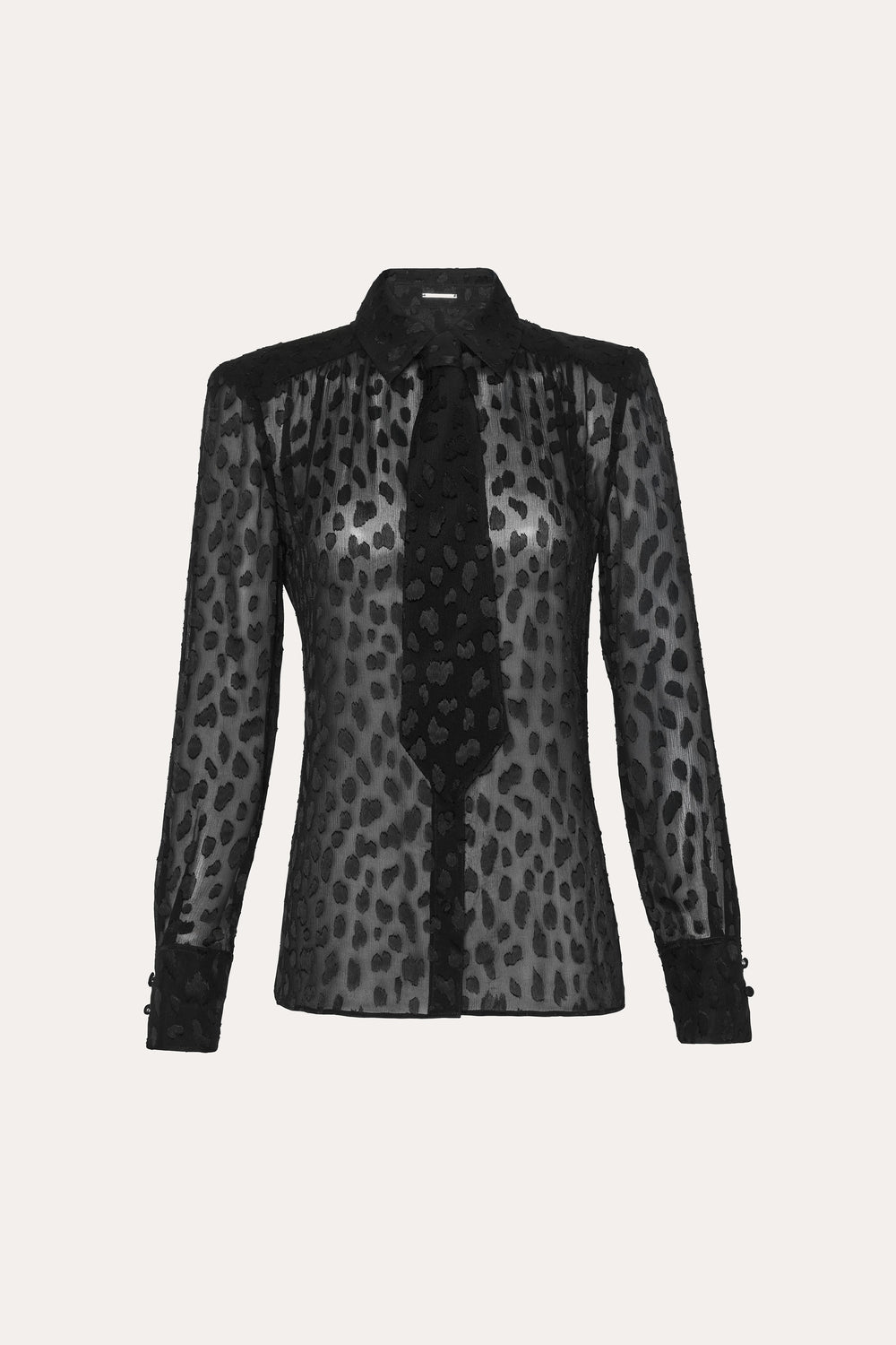 Burnout Tie Button Down | Elie Tahari BLACK