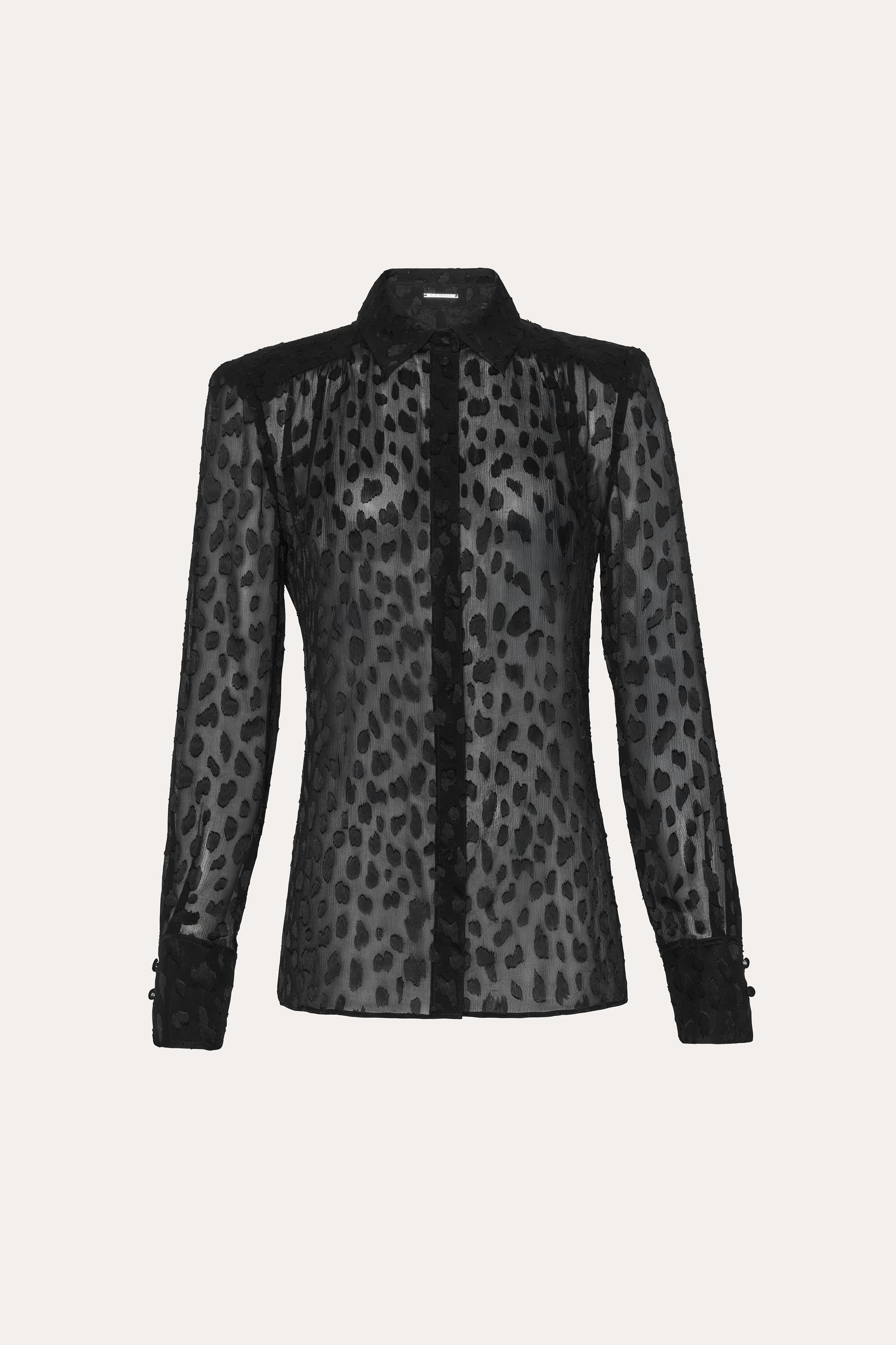 Burnout Tie Button Down | Elie Tahari BLACK