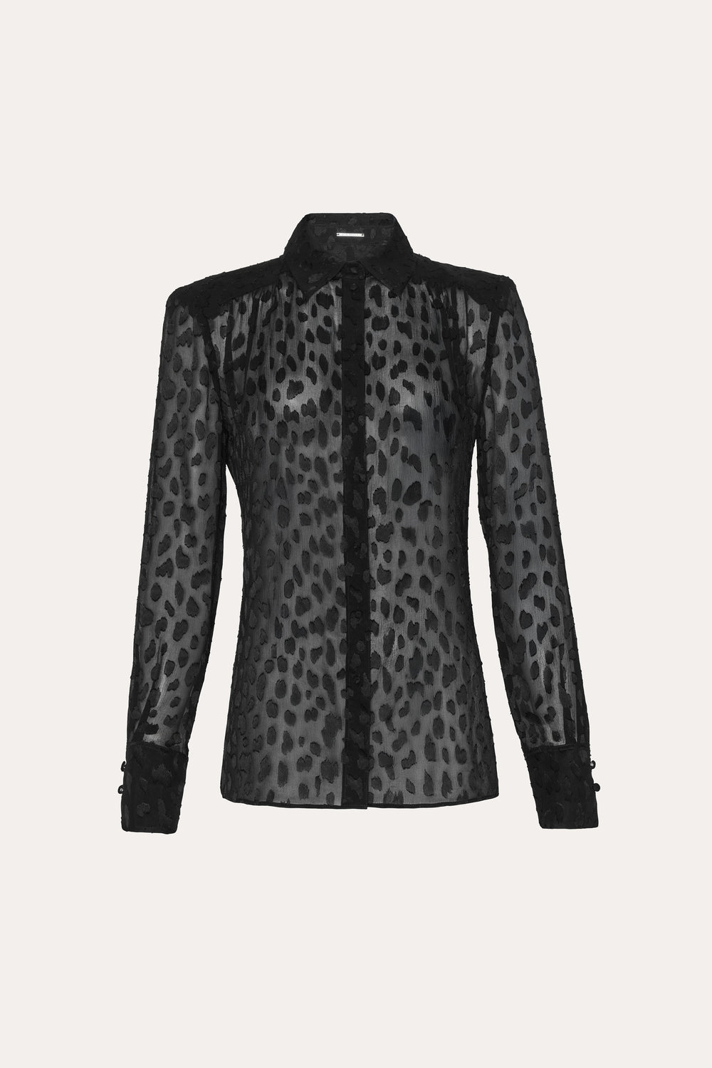 Burnout Tie Button Down | Elie Tahari BLACK