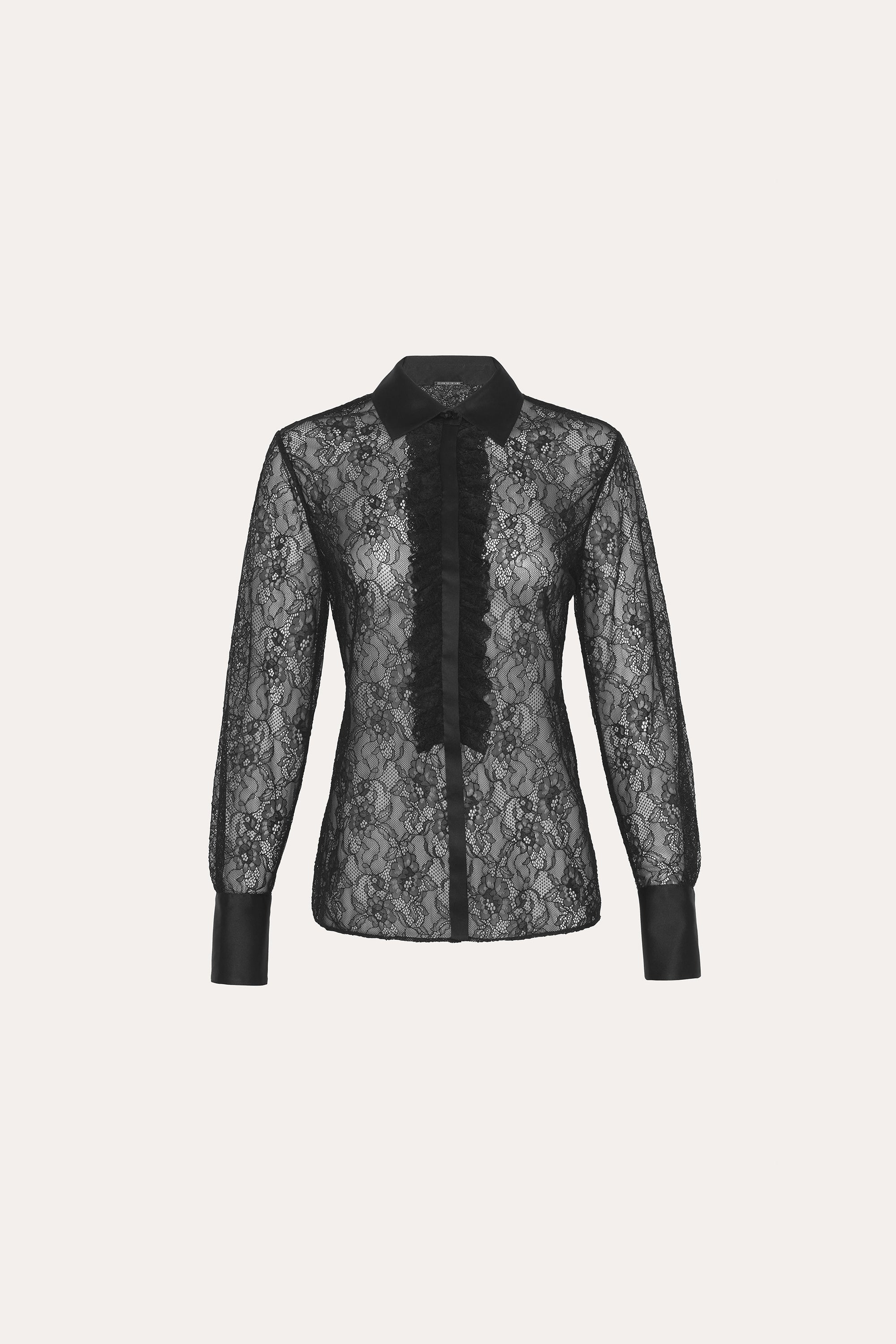 Laced Trim Blouse | Elie Tahari BLACK