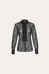 Laced Trim Blouse | Elie Tahari BLACK