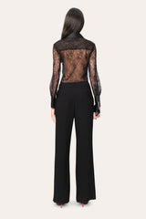 Laced Trim Blouse | Elie Tahari BLACK